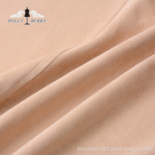 Oem Service Custom Women's Suede Long Sleeve Top Clothing